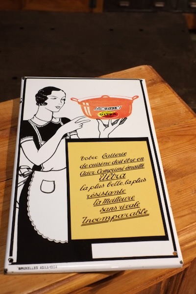 plaque emaille belge 1930 Bruxelle ULTRE 